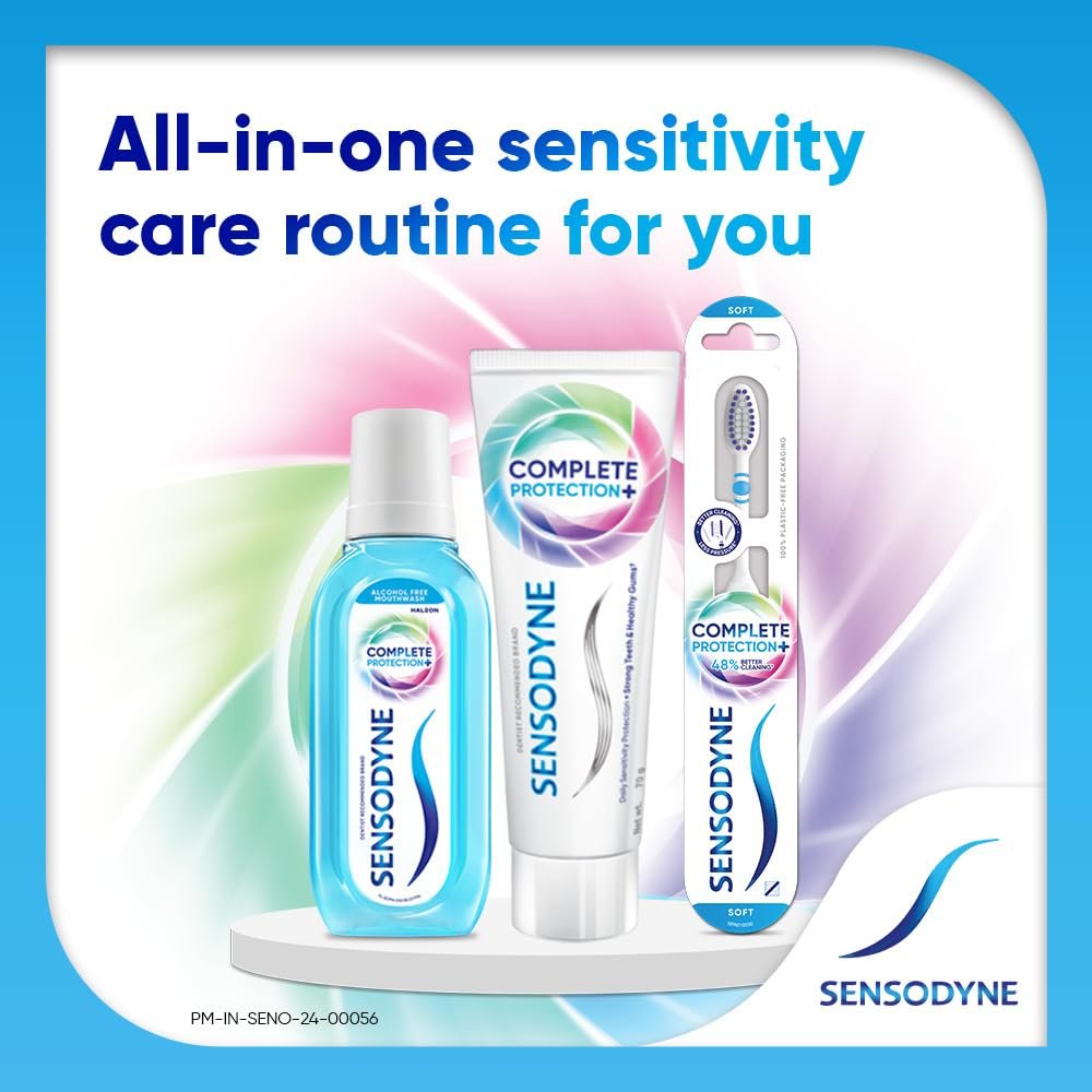 Sensodyne Toothpaste Complete Protection+ | All-in-One Daily Sensitivity Protection Tooth Paste Pack of 1-70gm | thumbnail