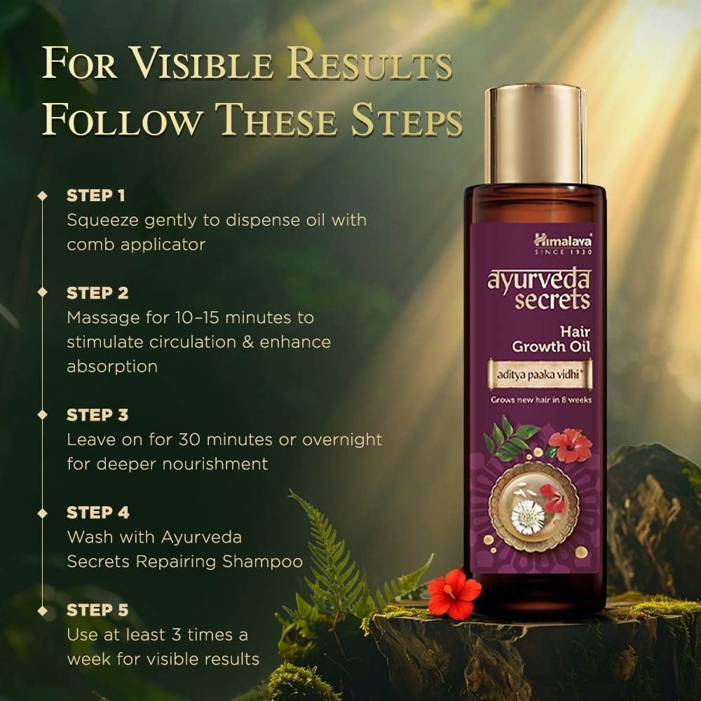 Himalaya Ayurveda Secrets Rosemary Hair Growth Oil for Men & Women | With Rosemary, Bhringaraja, Hibiscus & Curry Leaf | Helps Reduce Hair Fall, Supports New Hair Growth| 100ml thumbnail