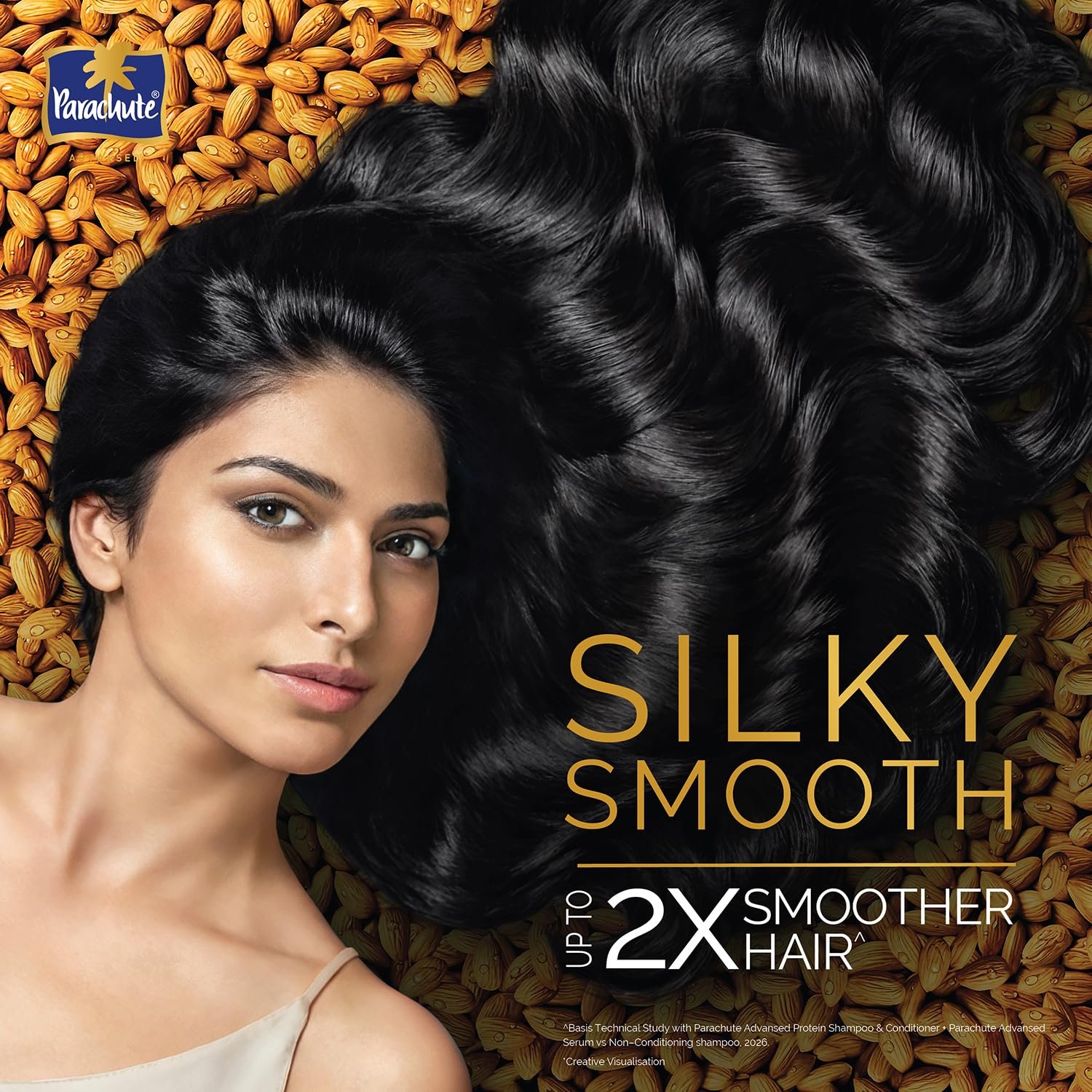 Parachute Advansed Protein Shampoo with Coconut Milk & Almond | Up to 2X smoother hair | Silky smooth | Protein Lock Technology | Paraben free | For Men & Women | 340ml thumbnail