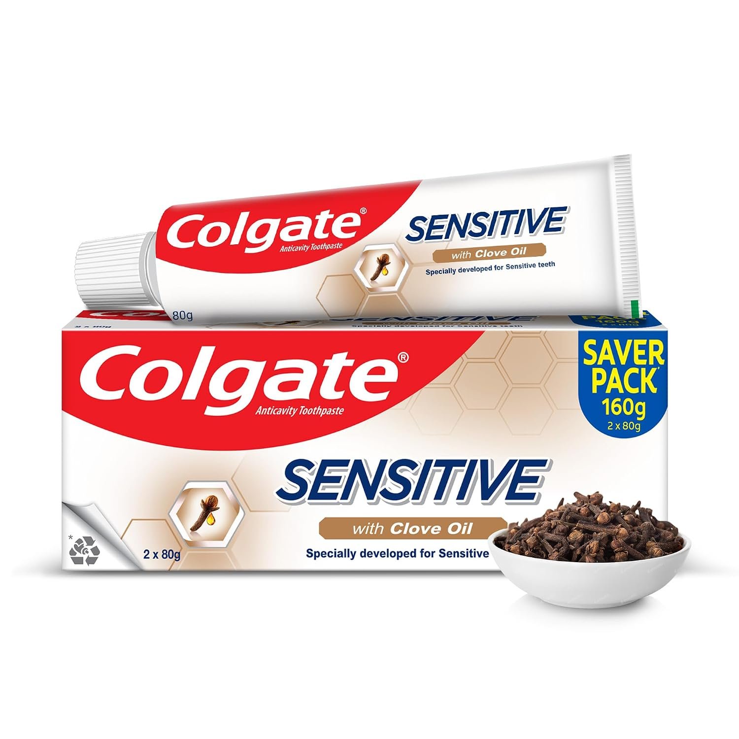 Colgate Sensitive Toothpaste with Clove Oil, for Sensitivity Relief, 160g, thumbnail