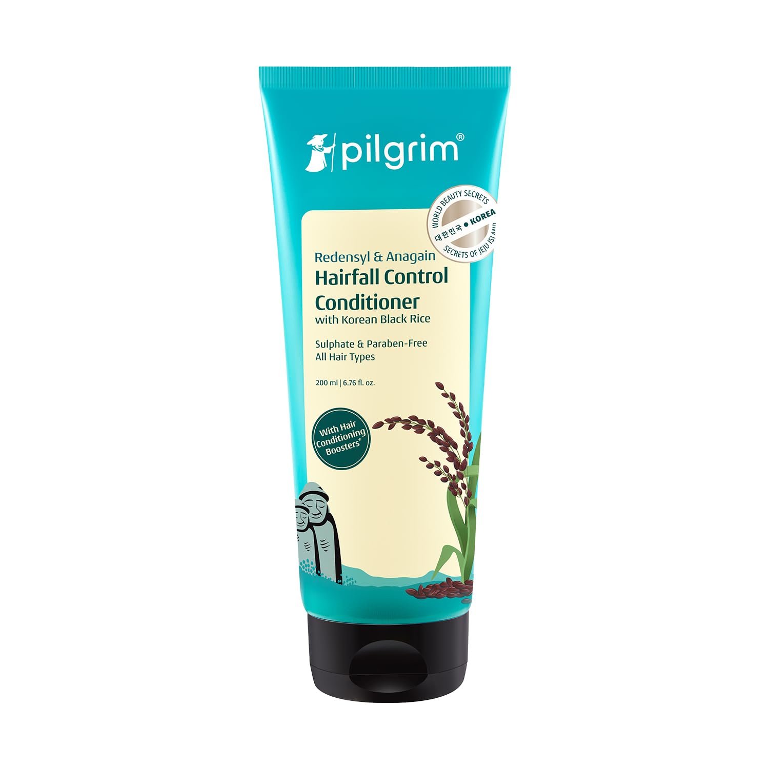 Pilgrim Anti Hairfall Conditioner with Redensyl & Anagain 200ml | Hairfall control conditioner with Black Korean Rice | Paraben & Silicone-Free | Suitable for All Hair Types | For Women and thumbnail