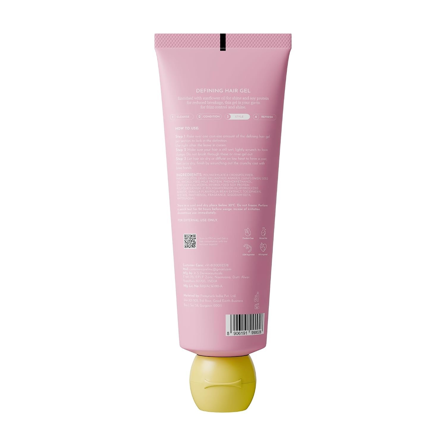 Fix My Curls, Curl Defining Hair Gel | Sunflower Oil & Keratin | For Curly, Wavy Hair| Strong Hold Curl Sculpting Gel|Anti-Frizz, Silicone Free| 200gm thumbnail