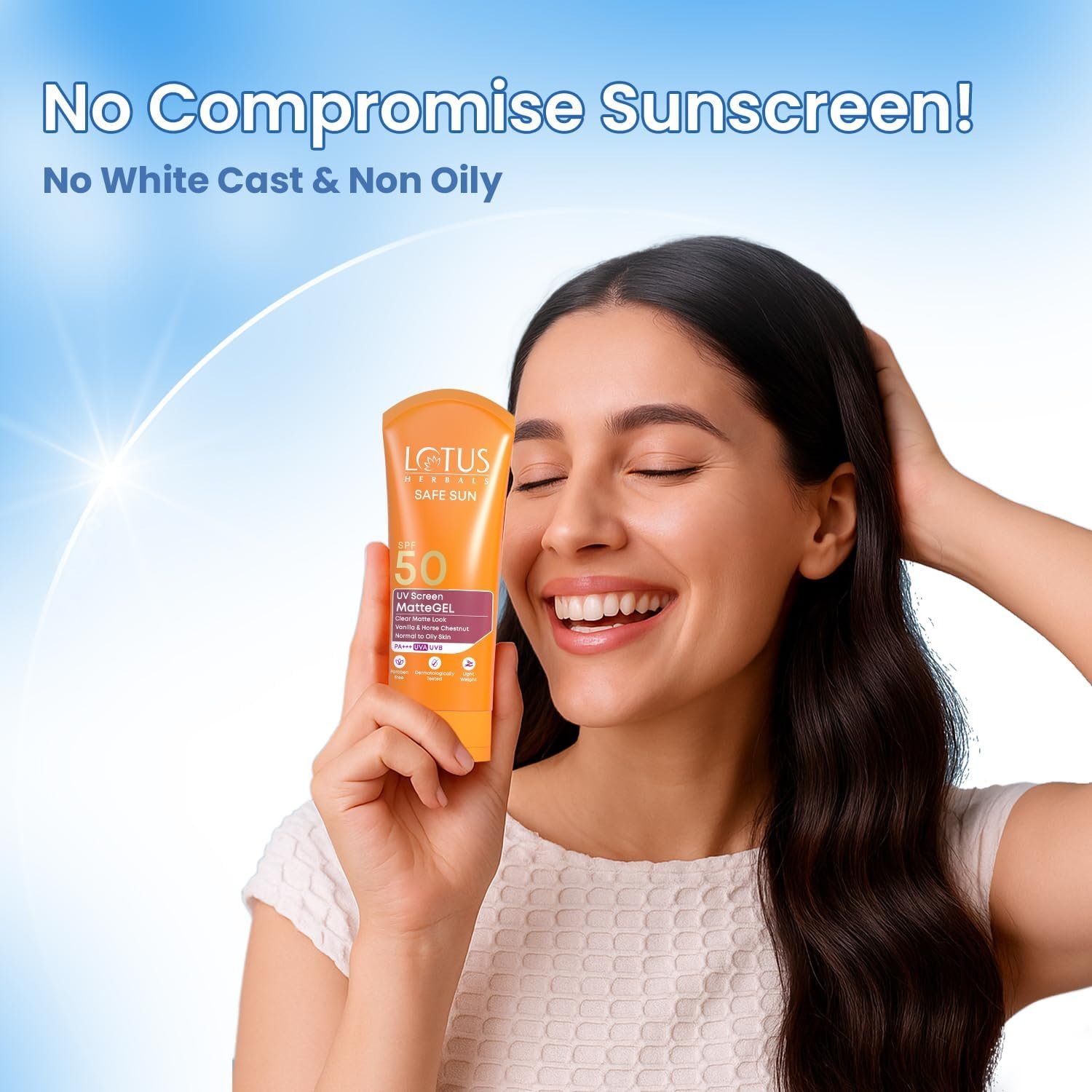 Lotus Herbals Safe Sun UV Screen Matte Gel Sunscreen SPF 50 PA+++ 50g thumbnail