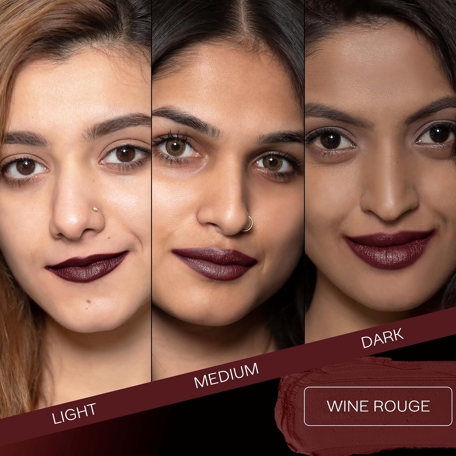 Faces Canada Weightless Matte Lipstick, Enriched with Jojoba and Almond Oil, Highly pigmented, Stroke weightless color, Keeps lips Moisturized, Wine Lip Color, Wine Rouge 3 , 4gm thumbnail