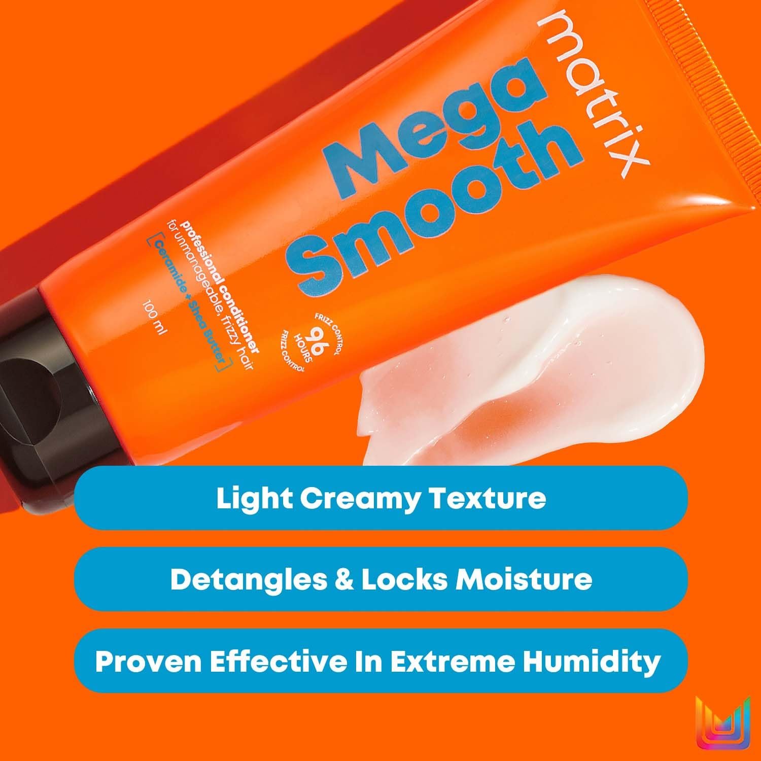 Matrix Professional Mega Smooth Shampoo(350ml) and Conditioner (200ml) Combo with Shea Butter | Max Smoothness for 4 Days | Used by 1 Lakh Hairstylists* | For All Hair Types | Paraben Free thumbnail