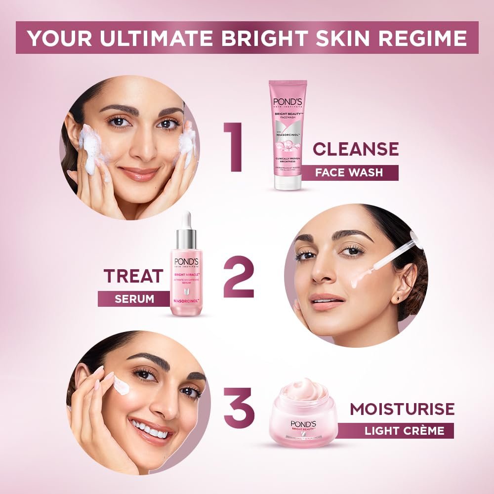Pond's Bright Beauty Spot-less Glow Serum|| Infused with Hyaluronic Acid|| Vitamin B3|| Gluta-Boost-C|| 30ml thumbnail