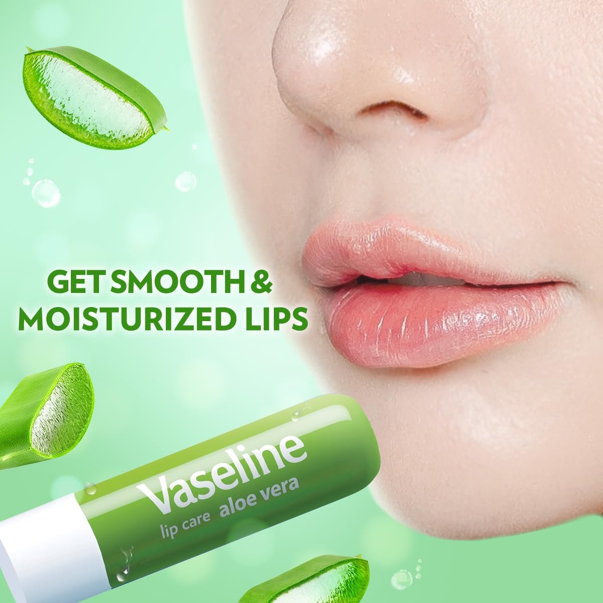 Vaseline Lip Care | Aloe Vera Lip Balm Stick | Up to 48Hr moisturization | with aloe extract & petroleum jelly | made in South Korea | 4.8g thumbnail