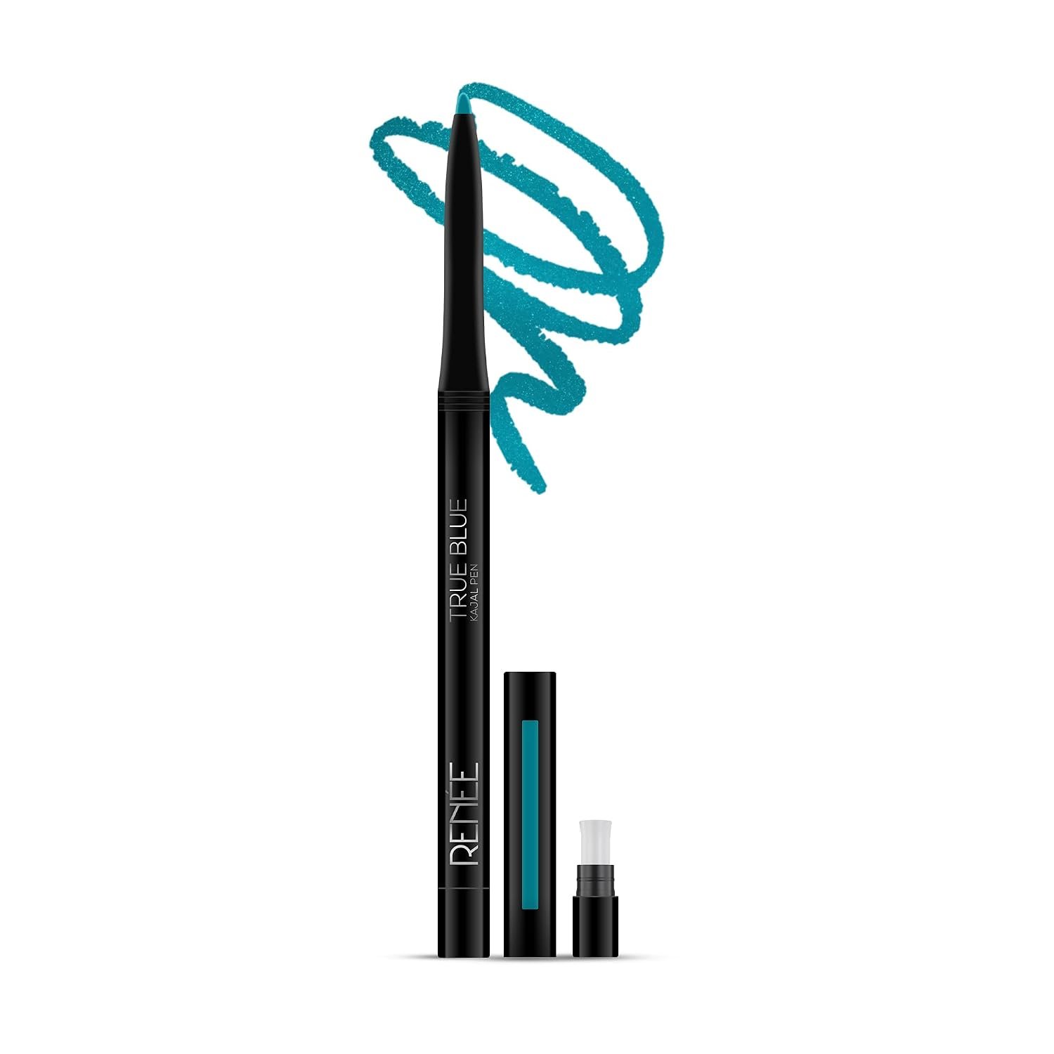 RENEE Kajal Pen with Sharpener - True Blue | 24 Hrs Stay | Long Lasting Kohl Pencil | Matte Finish | Rich Color Payoff | Smudge & Waterproof | One Swipe Application Formula | 0.35gm thumbnail
