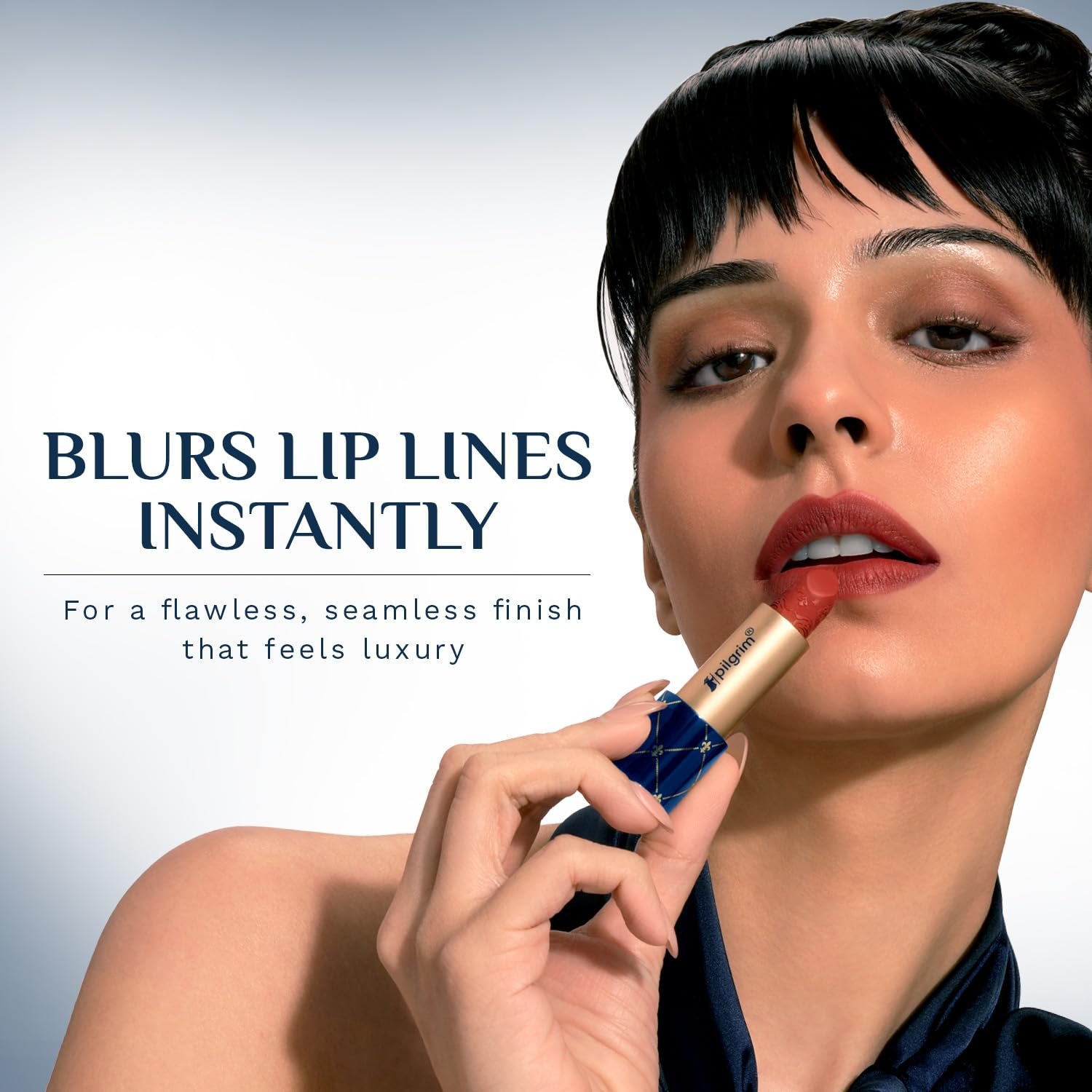 Pilgrim Oh So Crème! Bullet Lipstick with Silky-Matte Finish, Highly Pigmented and Long Lasting, Enriched with Exotic French Grape Seed Oil (French Love-13) thumbnail