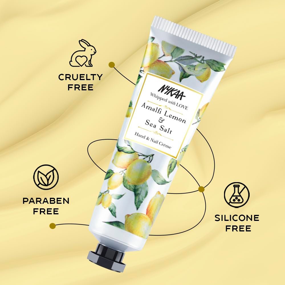 Nykaa Amalfi Lemon & Sea Salt Hand & Nail Creme, 30ml| With Avocado, Almond Oil, Jojoba Oil & Hyaluronic Acid| Moisturises & Nourishes Skin| Combats Dryness| Non-Greasy & Non-Sticky Formula thumbnail