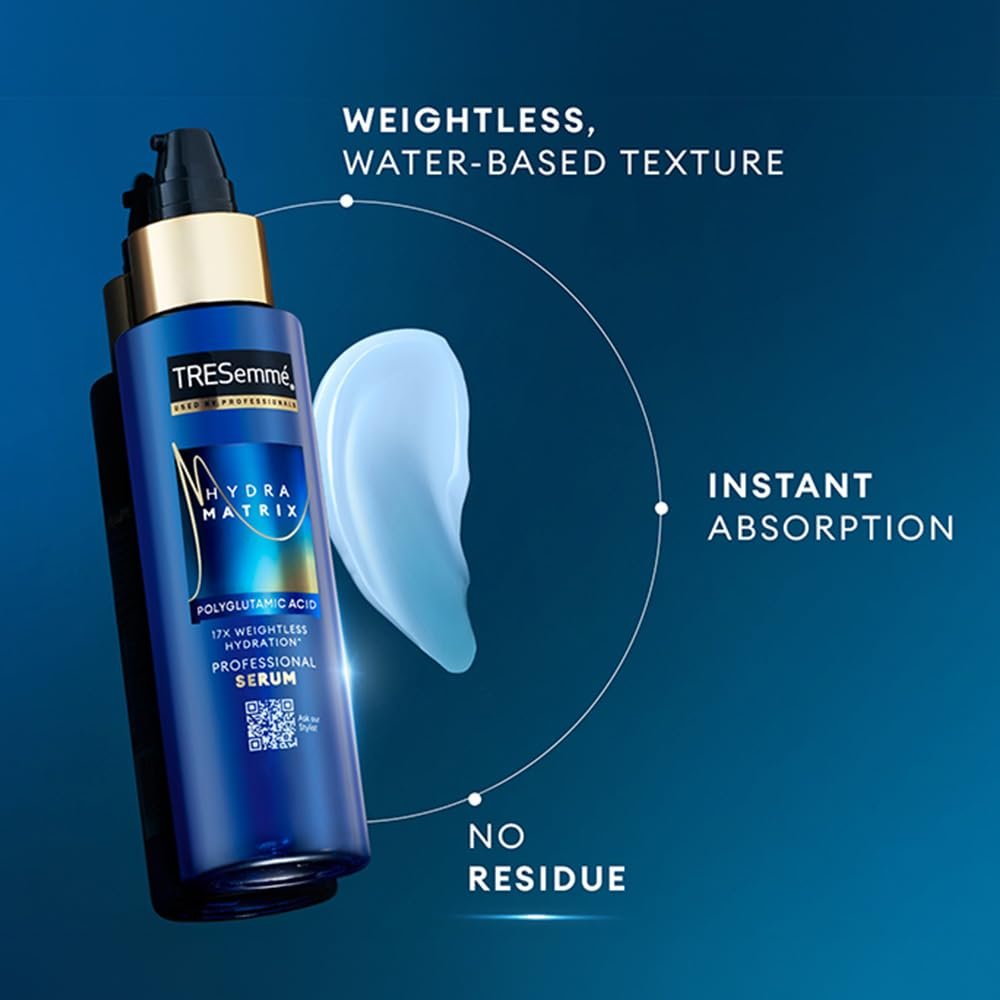 TRESemme Hydra Matrix Leave In Conditioner 50ml with Polyglutamic Acid | 100H Hydration, Frizz Control, Heat Protection | Paraben Free Hair Serum for Dry Frizzy Hair thumbnail