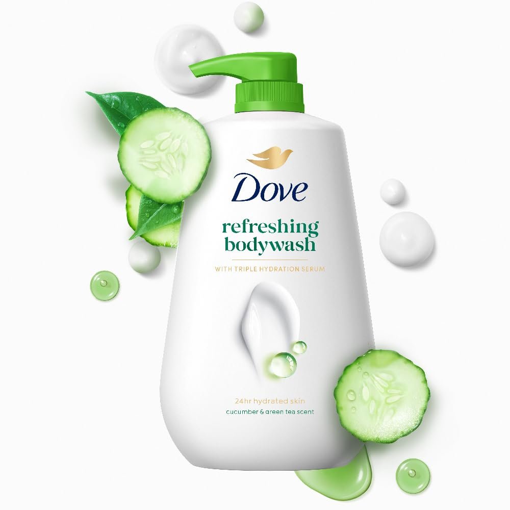 Dove Refreshing Body Wash – 800ml PET Bottle | Refreshing & Gentle Cleansing for Soft, Smooth and Nourished Skin thumbnail