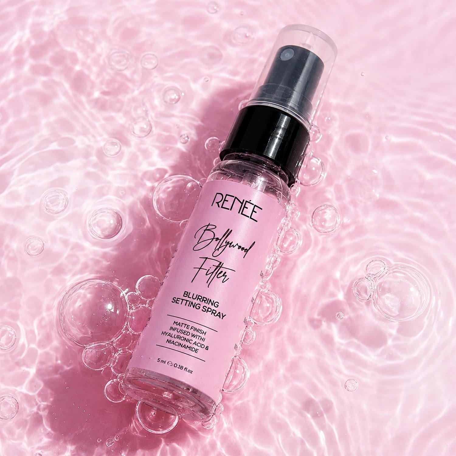RENEE Bollywood Filter Blurring Setting Spray for Face Makeup, Matte Finish & Pore Blur Effect with Niacinamide & Hyaluronic Acid, Long Lasting Makeup Fixer & Shine Control, Fine Mist 5ml thumbnail