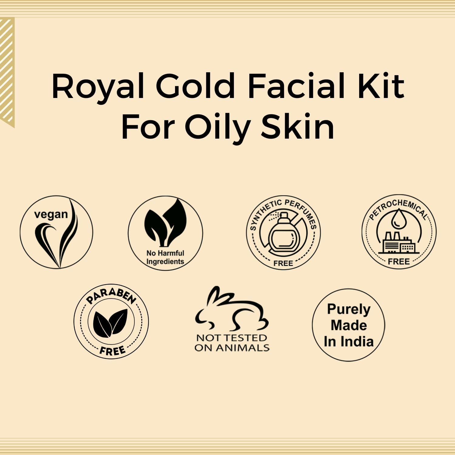 Aroma treasures Royal gold facial kit - For Oily Skin (One time uise kit) thumbnail