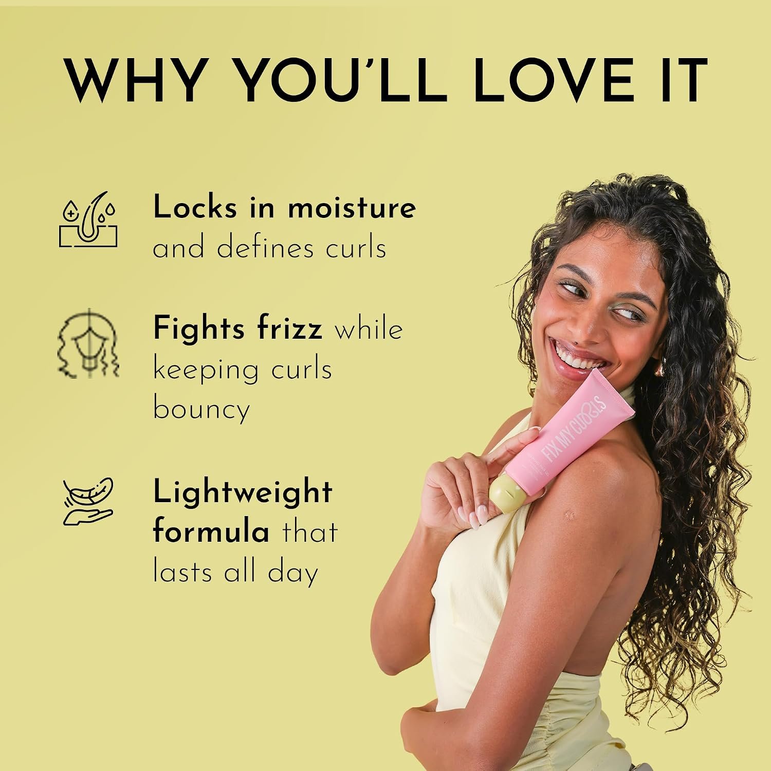 Fix My Curls, Curl Defining Hair Gel | Sunflower Oil & Keratin | For Curly, Wavy Hair| Strong Hold Curl Sculpting Gel|Anti-Frizz, Silicone Free| 200gm thumbnail