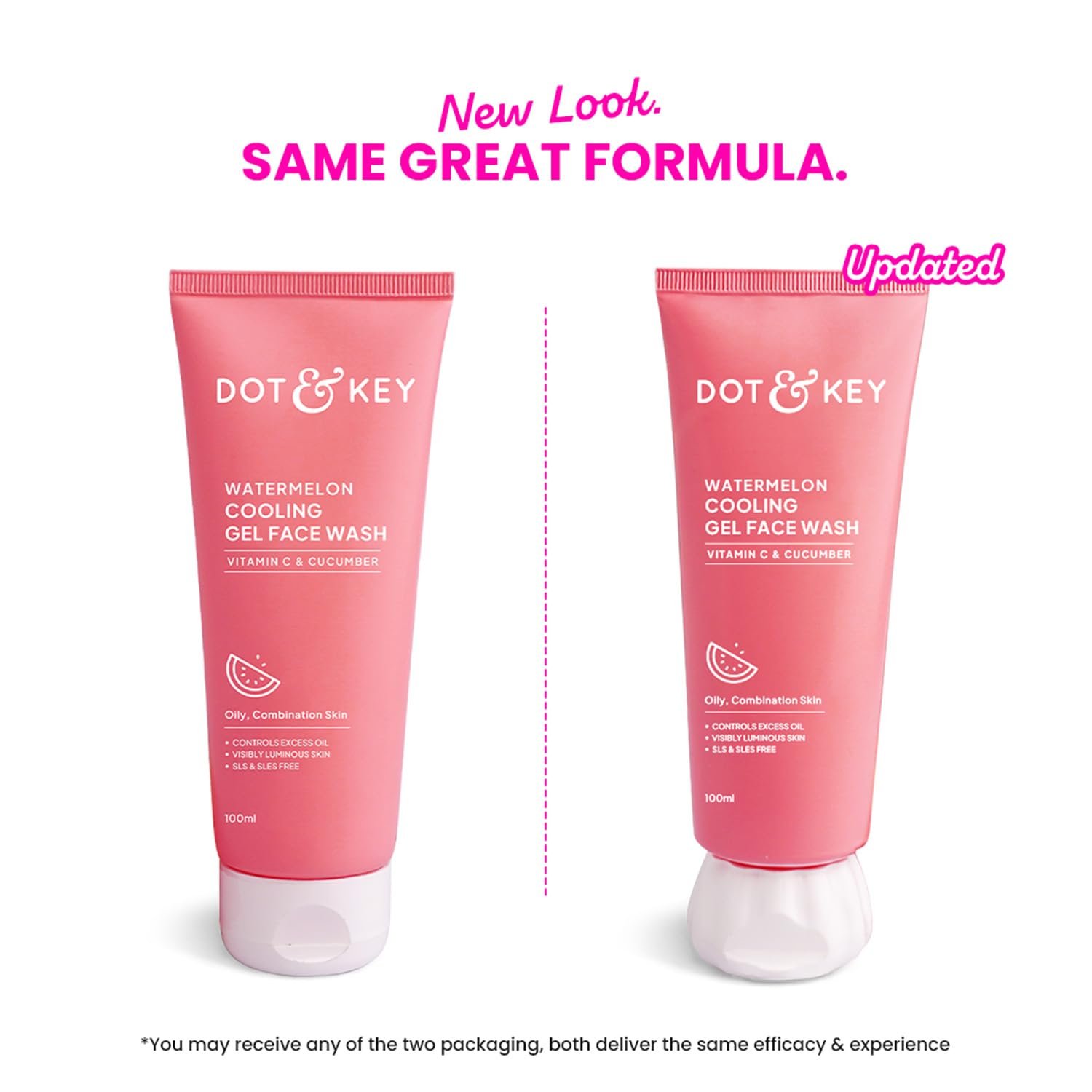 Dot & Key Watermelon Cooling Gel Face Wash With Vitamin C & Cucumber | Face Wash For Glowing Skin|Oil Free |Removes Excess Oil & Dirt | 100ml thumbnail