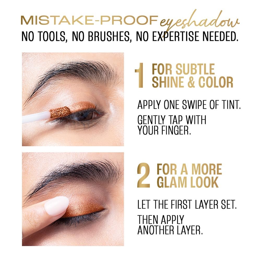 Lakme Be-jewel Satin Eye Tint | One-Step Liquid Eyeshadow | Air light Mousse Texture |Waterproof - 04 Gold Rush 4.5ml thumbnail