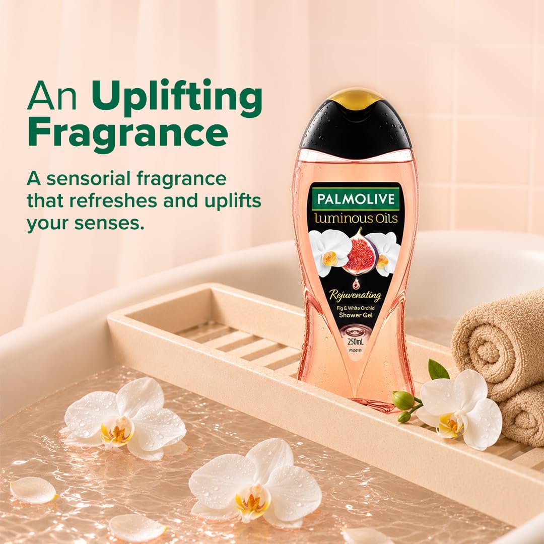 Palmolive Luminous Oil Rejuvenating Body Wash, 250ml, 100% Natural Fig Oil & White Orchid Extracts For Soft & Radiant Skin, PH Balanced Bodywash, Free Of Parabens And Silicones thumbnail