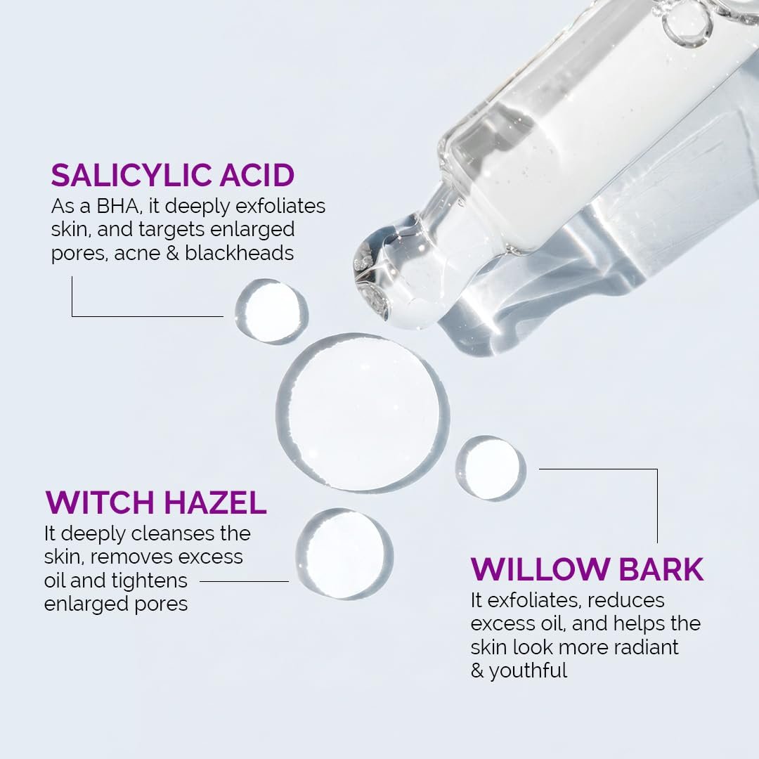The Derma Co 2% Salicylic Acid Face Serum | Reduces acne & blackheads | Tightens pores | Exfoliates & soothes inflammation | 30 ml thumbnail