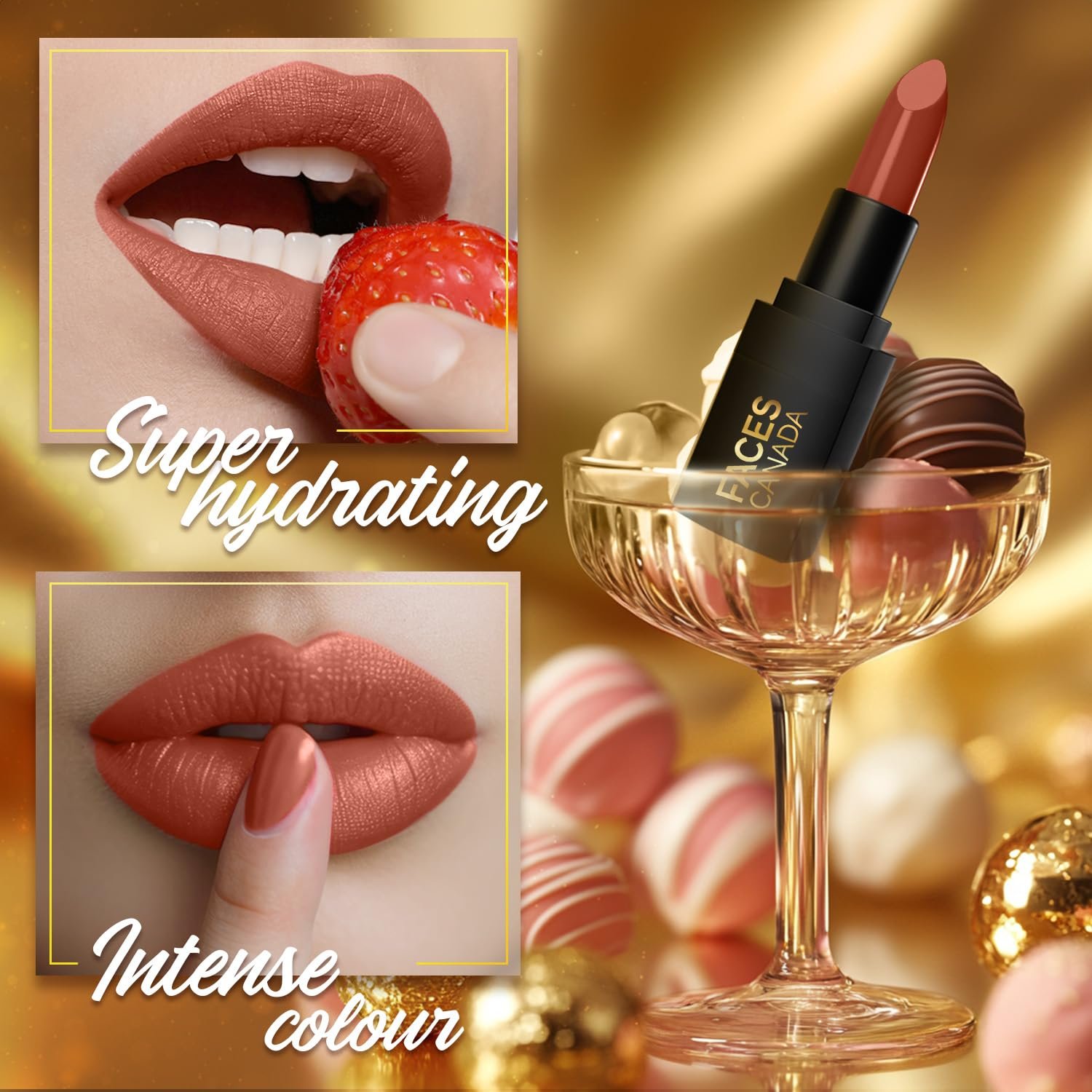 FACES CANADA Comfy Matte Wow Bullet Lipstick - Vanilla Soufflé (Brown) 4.2g | Smooth Matte Finish | Highly Pigmented | Long Lasting | Super Hydrating | Glides Effortlessly thumbnail