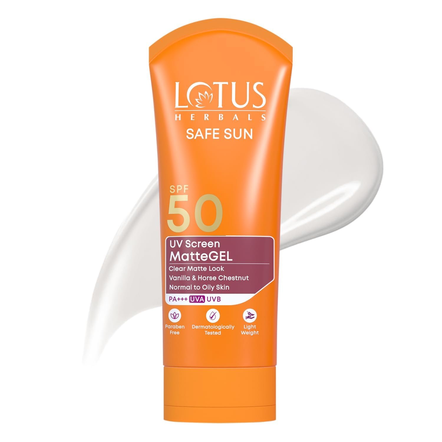 Lotus Herbals Safe Sun UV Screen Matte Gel Sunscreen SPF 50 PA+++ 50g