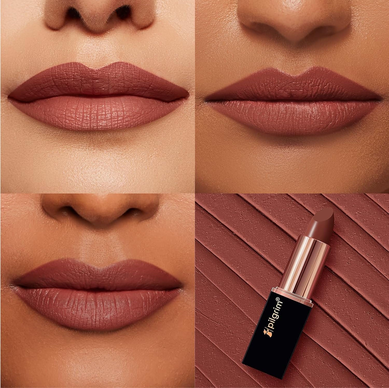 Pilgrim Matte Bullet Lipstick Intense Colour Transferproof & Smudgeproof Mocha Bliss-04 thumbnail
