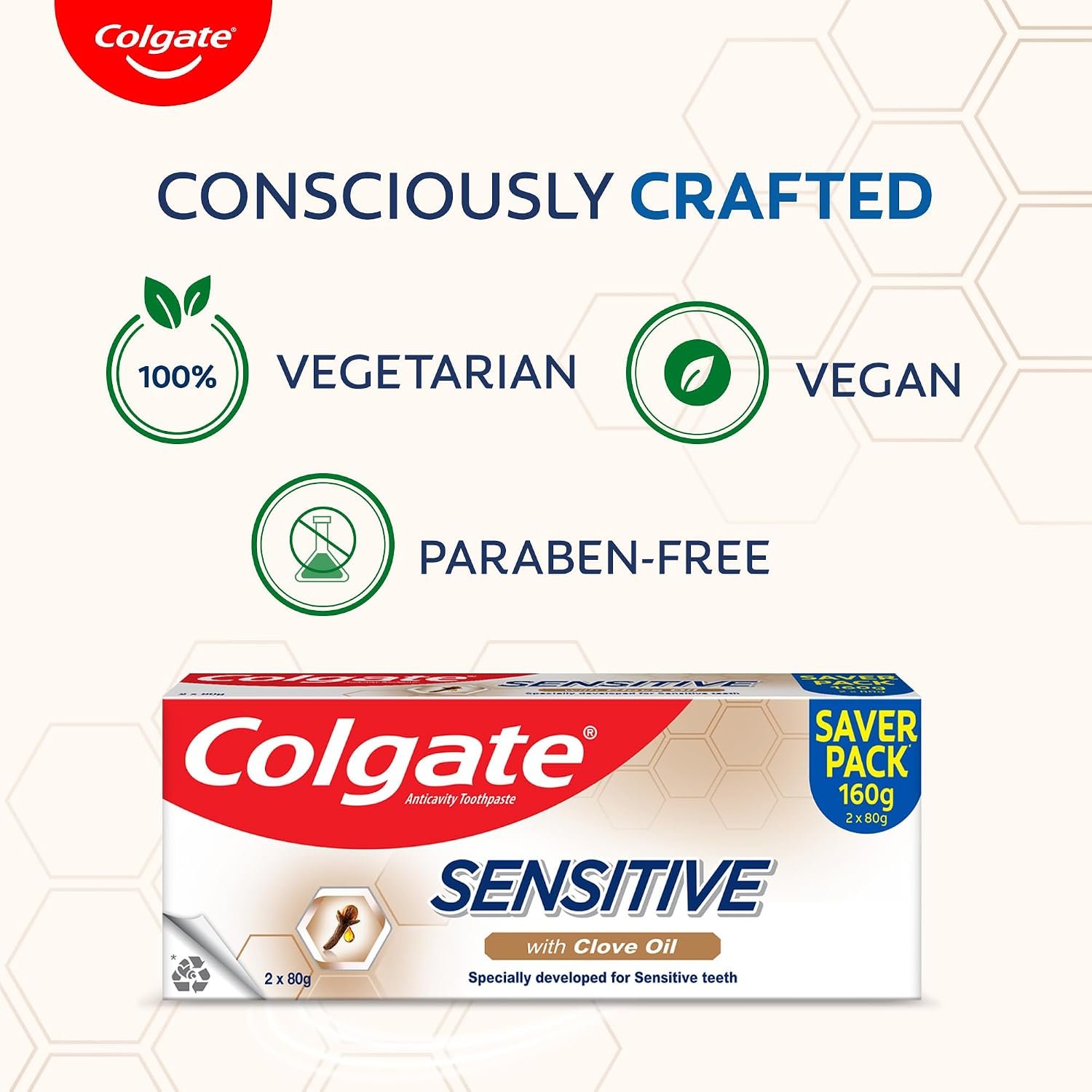 Colgate Sensitive Toothpaste with Clove Oil, for Sensitivity Relief, 160g, thumbnail