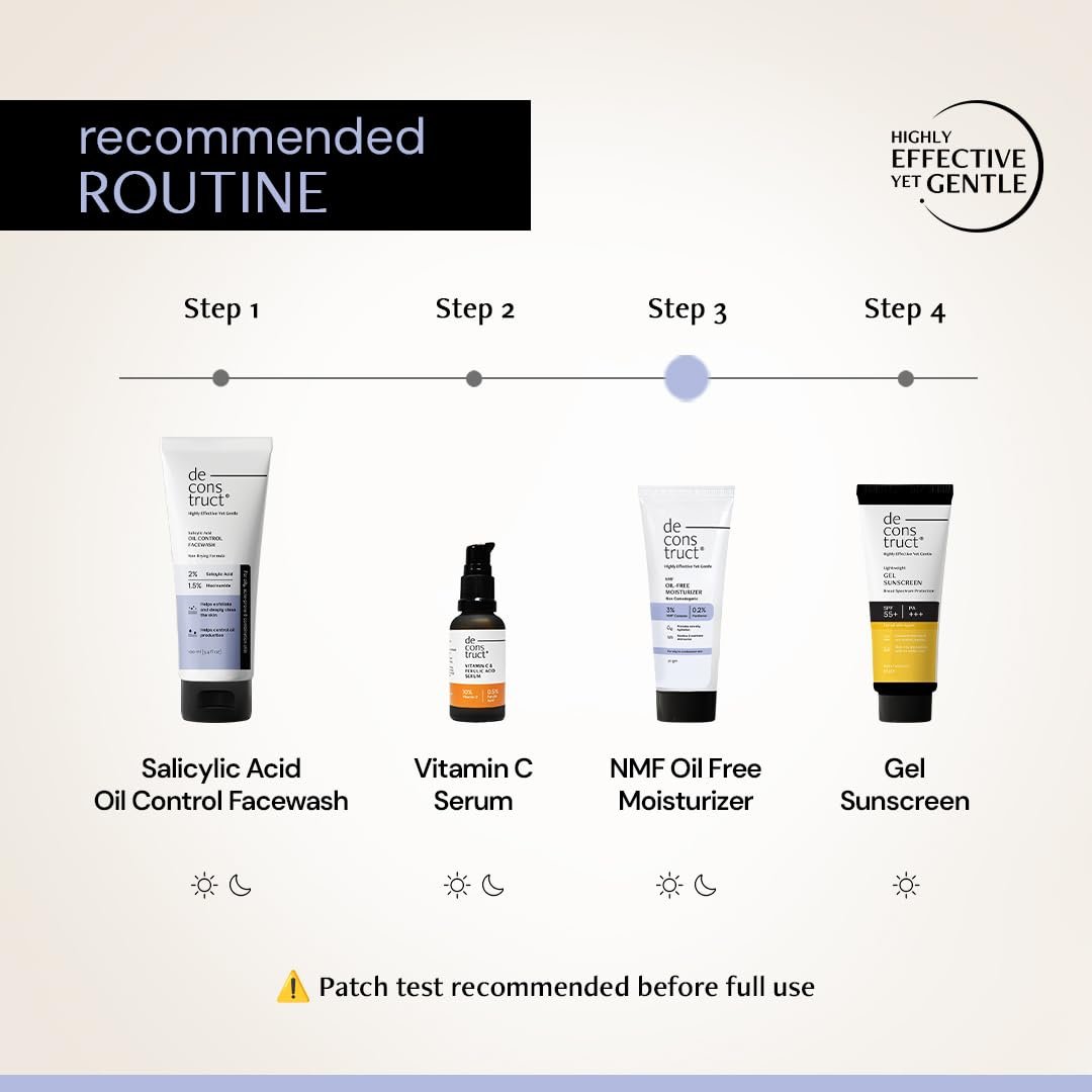 Deconstruct Oil-Free Moisturizer For Face | Non Sticky, Lightweight, Non-Comedogenic & Fast-Absorbing | Tested for 72H Hydration | For Oily, Acne-Prone & Sensitive Skin | 50 g thumbnail