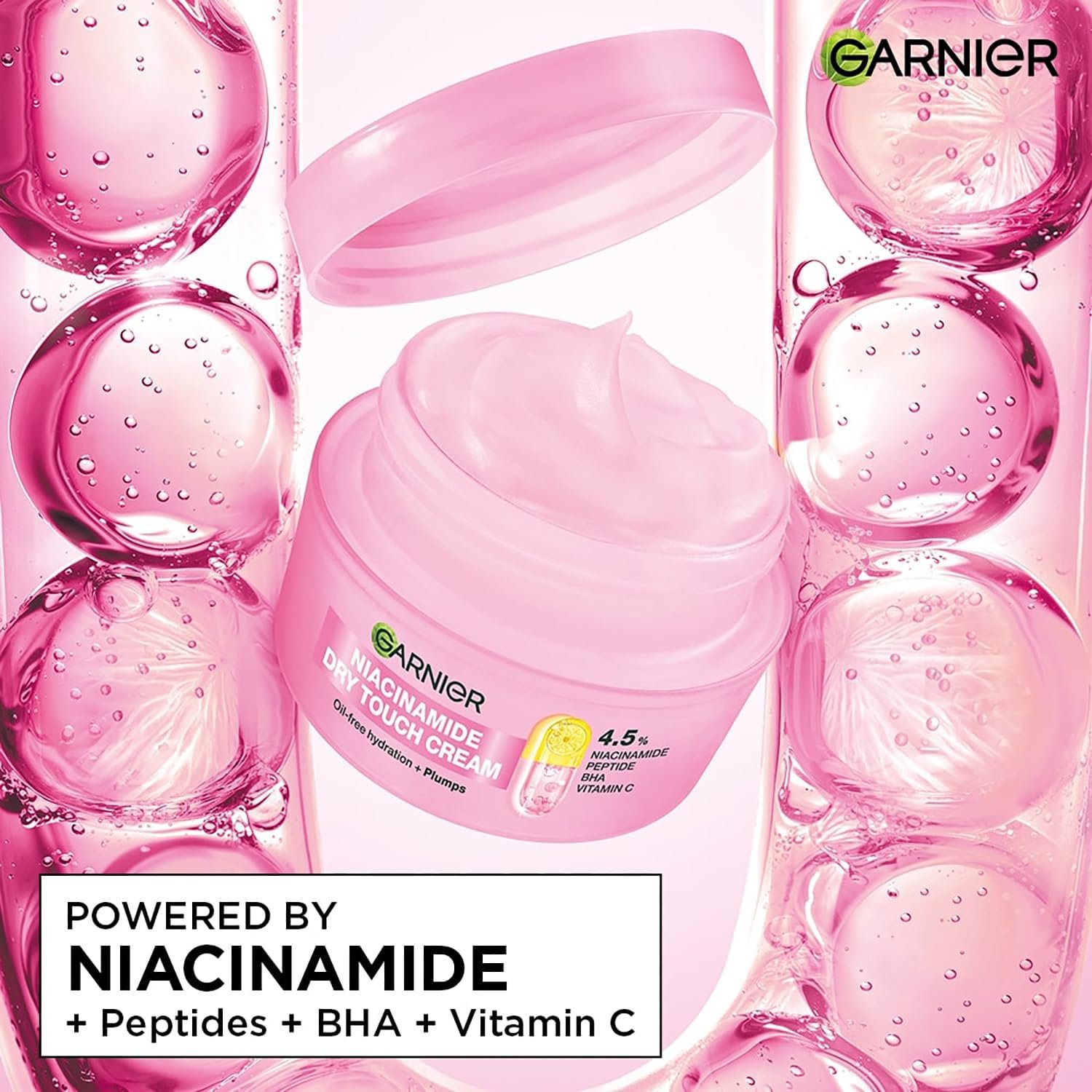 Garnier Fresh & Plump Niacinamide Sorbet Gel Face Moisturizer Cream, 45g , For Hydrated and Plump Skin, Suitable for Oily to Normal & Combination Skin thumbnail