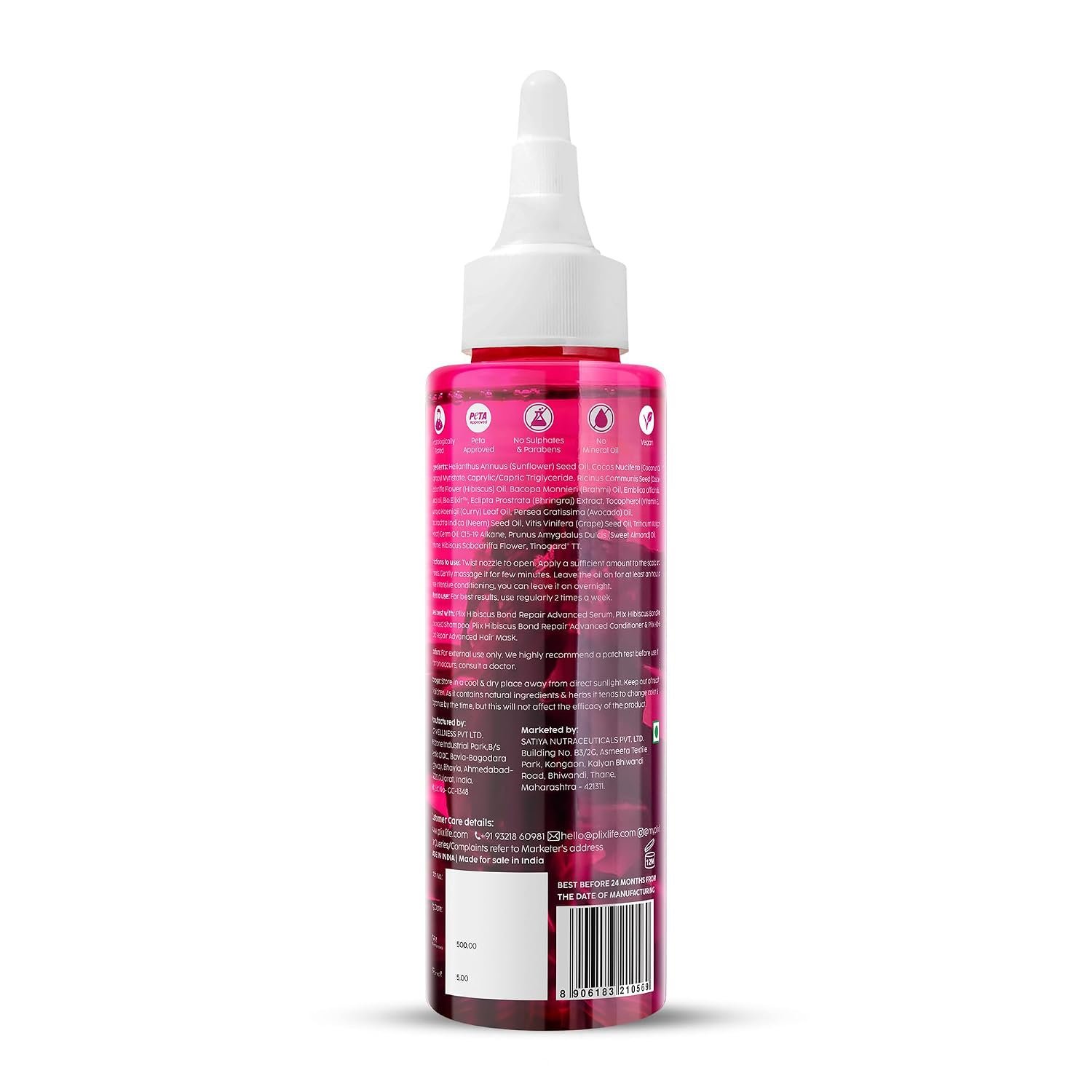 PLIX - THE PLANT FIX Hibiscus Bond Repair Advanced Hair Oil for Damaged Hair - 100ml | Repairs Damaged Hair Due To Heat Styling | Restores Strength & Reduces Breakage thumbnail