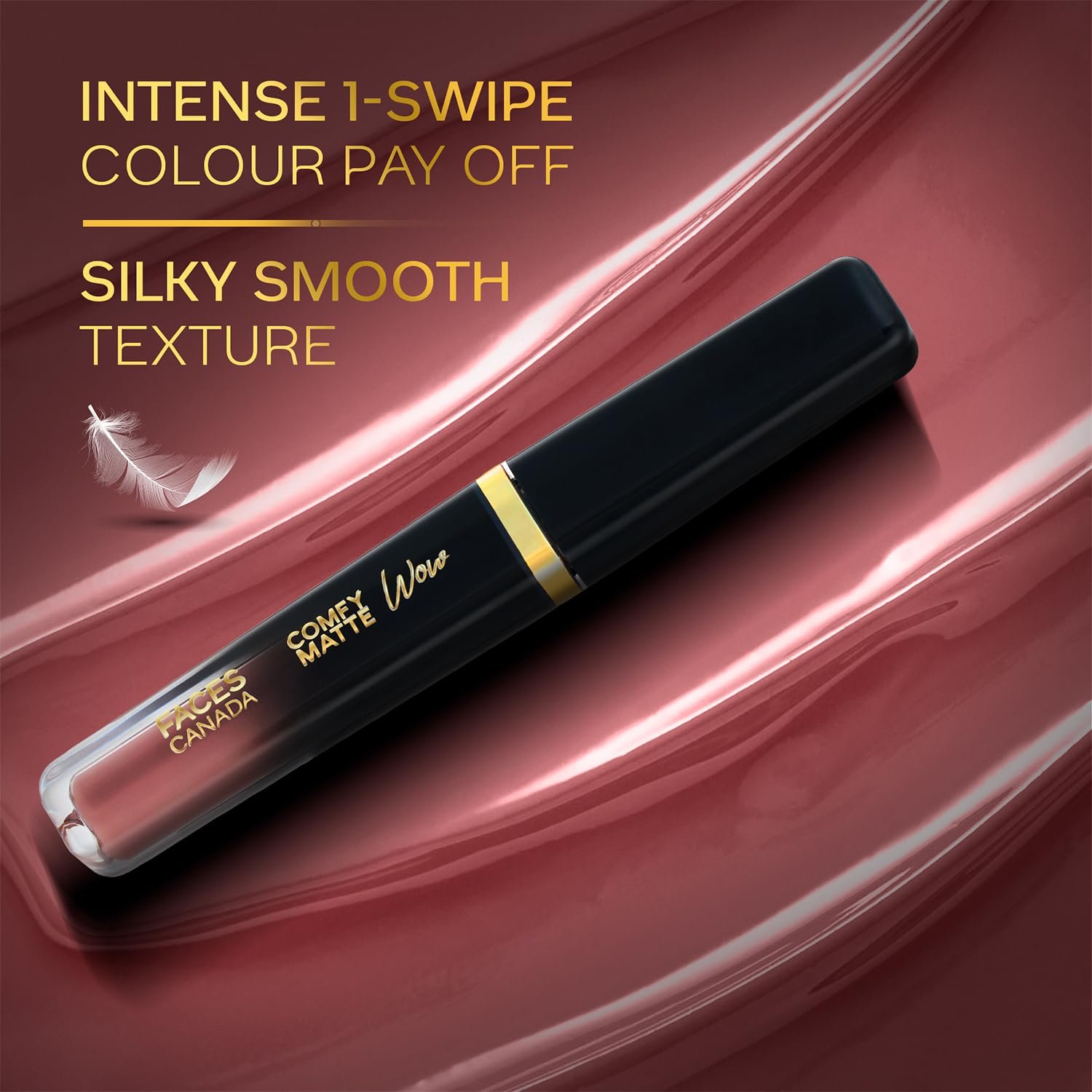 FACES CANADA Comfy Matte Wow Liquid Lipstick - Choco Couture 01 (Brown) 3.8ml | One Swipe Application | Highly Pigmented | Comfortable Wear | Glides Smoothly | Long Lasting thumbnail