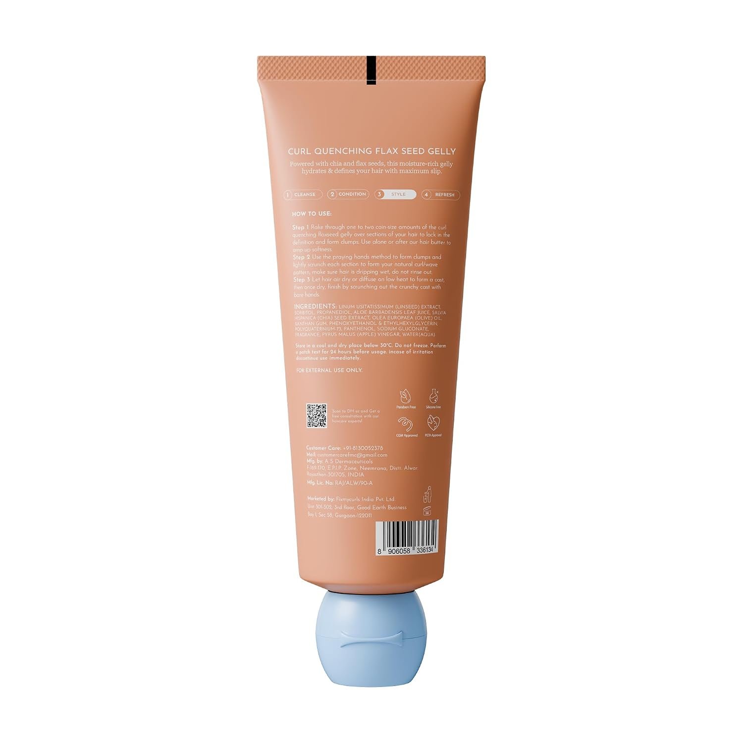 Fix My Curls Curl Quenching Flaxseed Gelly | Curl Definition | 200g A strong-hold styling gelly for defined, bouncy curls with lasting frizz control. thumbnail