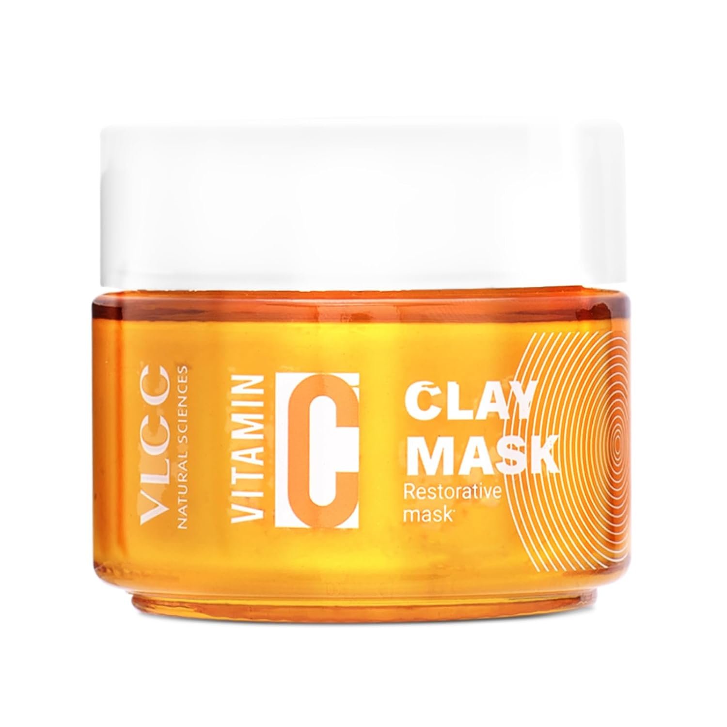 VLCC Vitamin C Clay Mask - 100g | Restorative Clay Mask with Vitamin C & Hyaluronic Acid | Replenishes Skin, Calms Inflammation & Evens Skin Tone