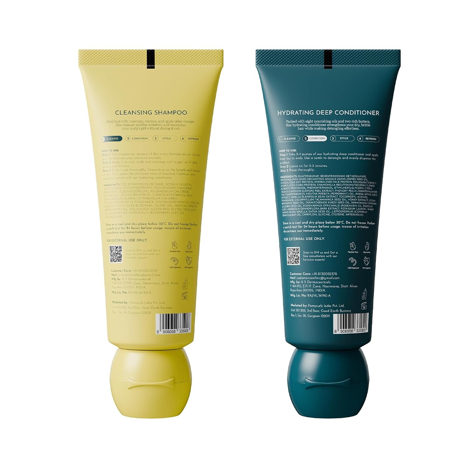Fix My Curls Cleanse & Condition Bundle | Sulphate Free | 50ml Each A simple wash-day duo to gently cleanse, hydrate and refresh curly and wavy hair. thumbnail