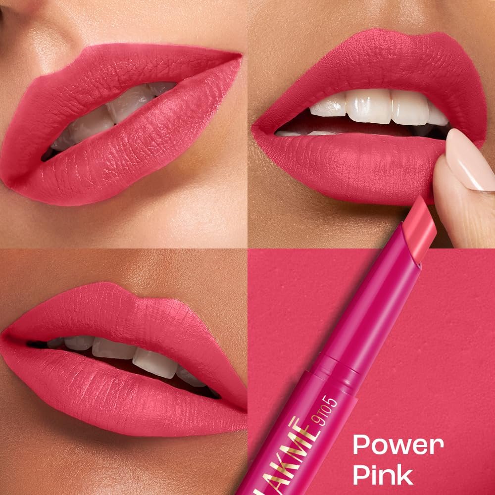 Lakme 9 to 5 Forever Matte Lip Crayon, Power Pink, 1.1g, for Smooth and Supple Lips, with Vitamin C, Matte Finish, 8 Hr Hydration, Long Lasting all day comfort, Retractable Crayon thumbnail