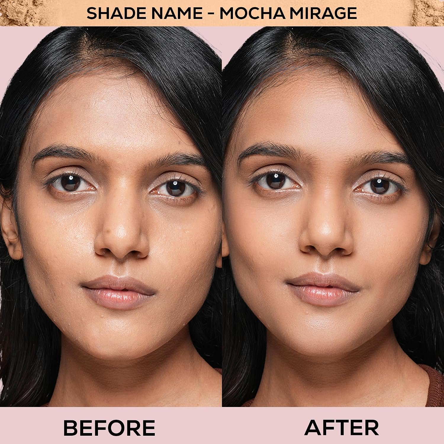 RENEE Bollywood Filter Blurring Compact - Mocha Mirage | Pore Minimising, Matte Finish, Full Coverage, Rich Pay-off | Blurs Pores & Blemishes | 9g thumbnail