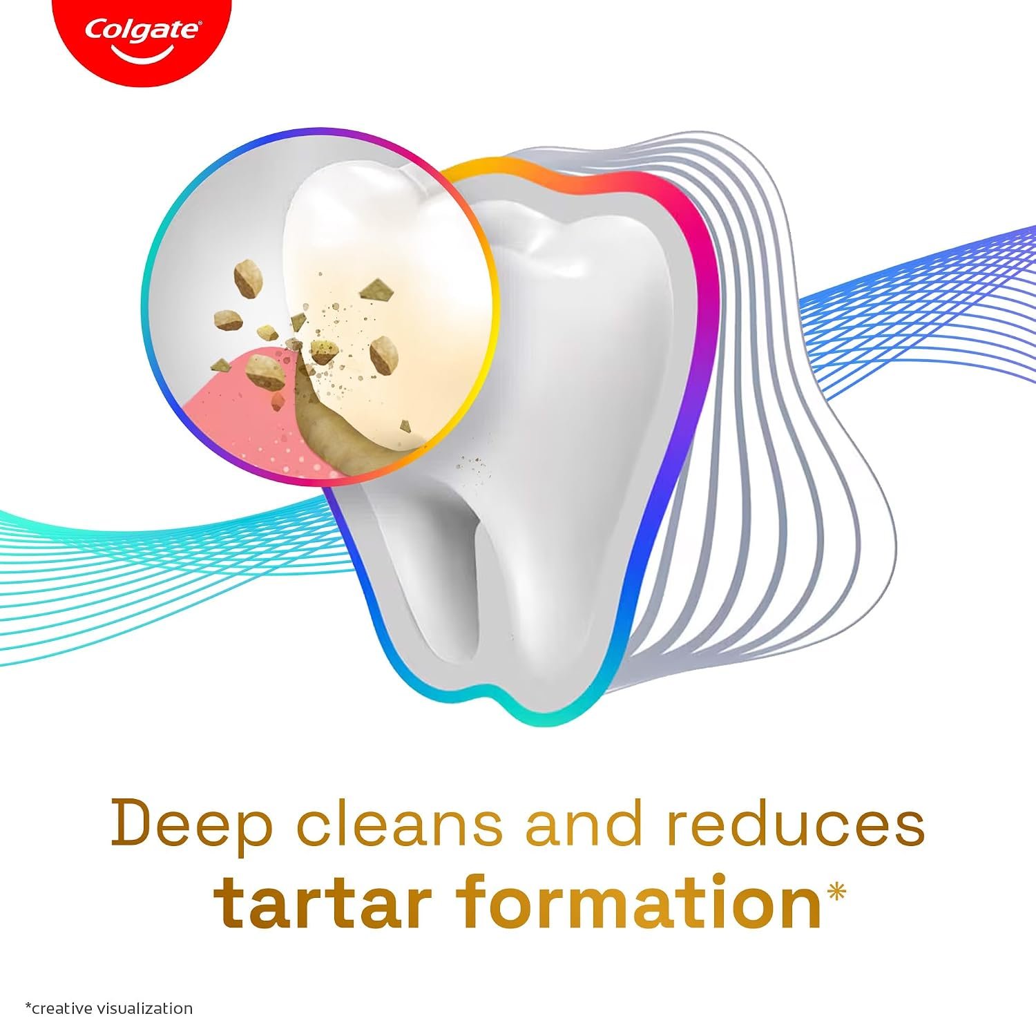 Colgate Total Anti-Tartar Toothpaste | Anti-Germ Tooth Paste | Colgate Paste Toothpaste with 1.5x Better Tartar Reduction (150gm) thumbnail