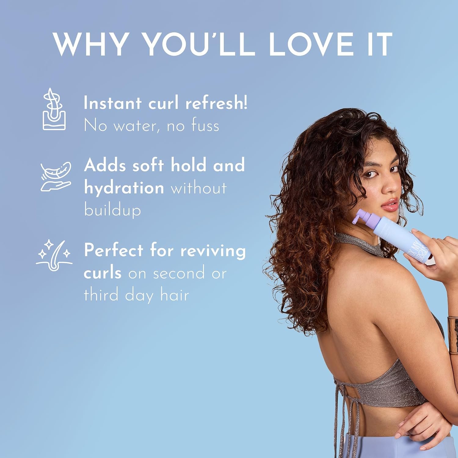 Fix My Curls Curl Gelly Activator Spray No-Water Curl Refresher with Avocado Oil, Lightweight for Hydration & Definition for All Hair Textures (100ml) thumbnail