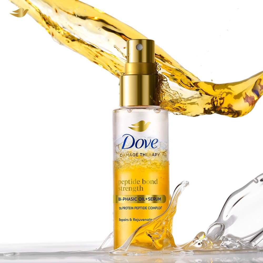 Dove Peptide Bond Strength Bi-Phasic Oil+Serum|12 % PROTEIN PEPTIDE Complex| Extremly lightweight | thumbnail