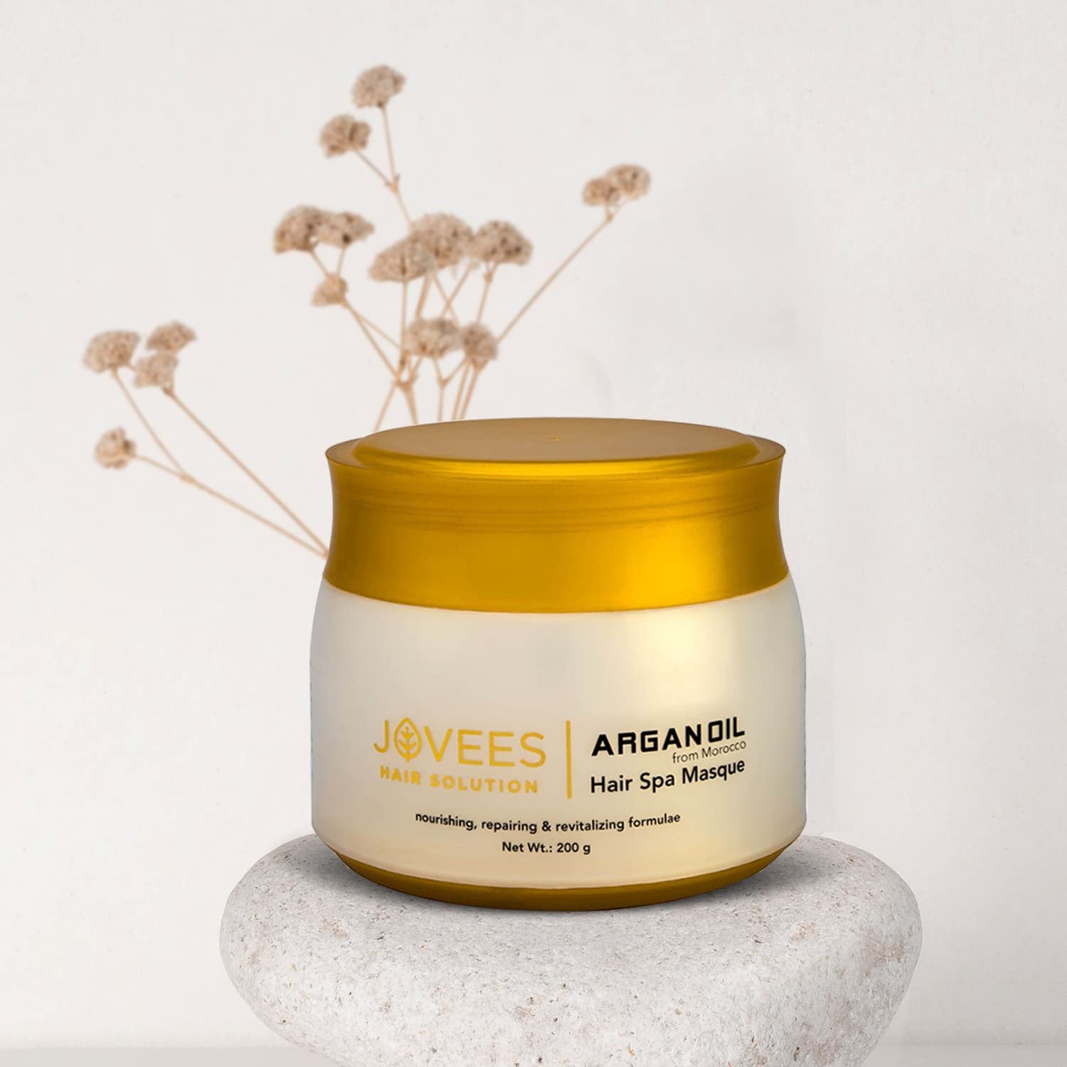 Jovees Herbal Argan Oil Hair Spa Masque For Dry & Damaged Hair | Intense Moisturizing Mask Provides deep conditioning & strength | With Moroccan Argan and Jojoba Oil | 200gm thumbnail