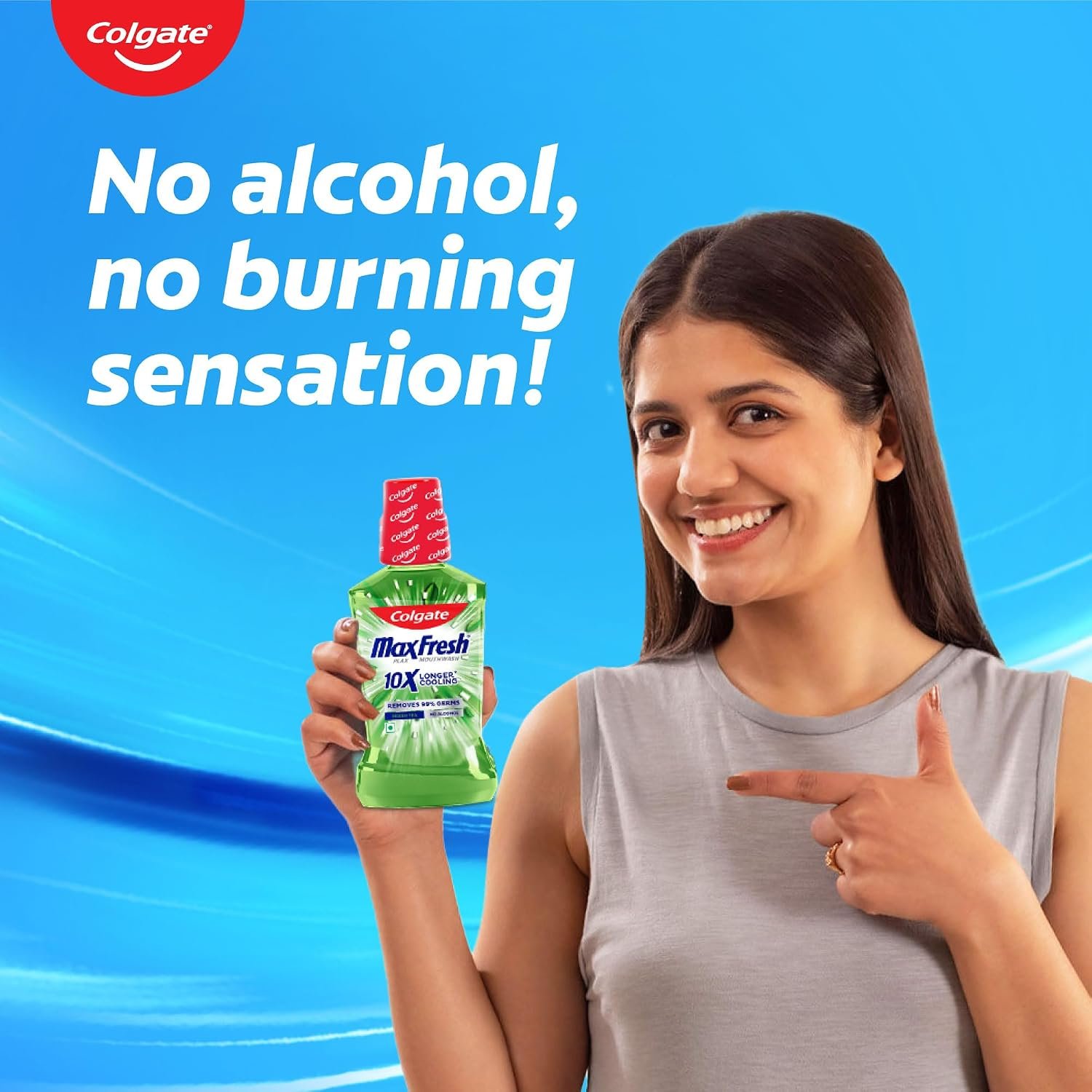 Colgate Plax Fresh Tea Mouthwash, 0% Alcohol, Antibacterial Mouth Wash for Bad Breath, Cavity Protection & Germ Defense for Adults, 250ml thumbnail