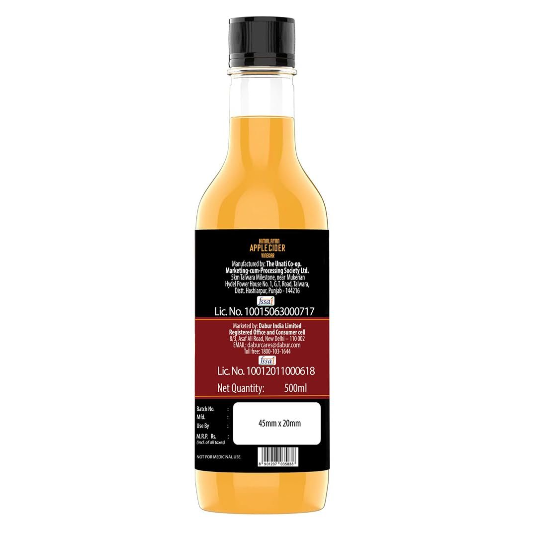 Dabur Himalayan Apple Cider Vinegar | Natural Apple Cider Vinegar for Everyday Wellness & Healthy Lifestyle | 500ml thumbnail