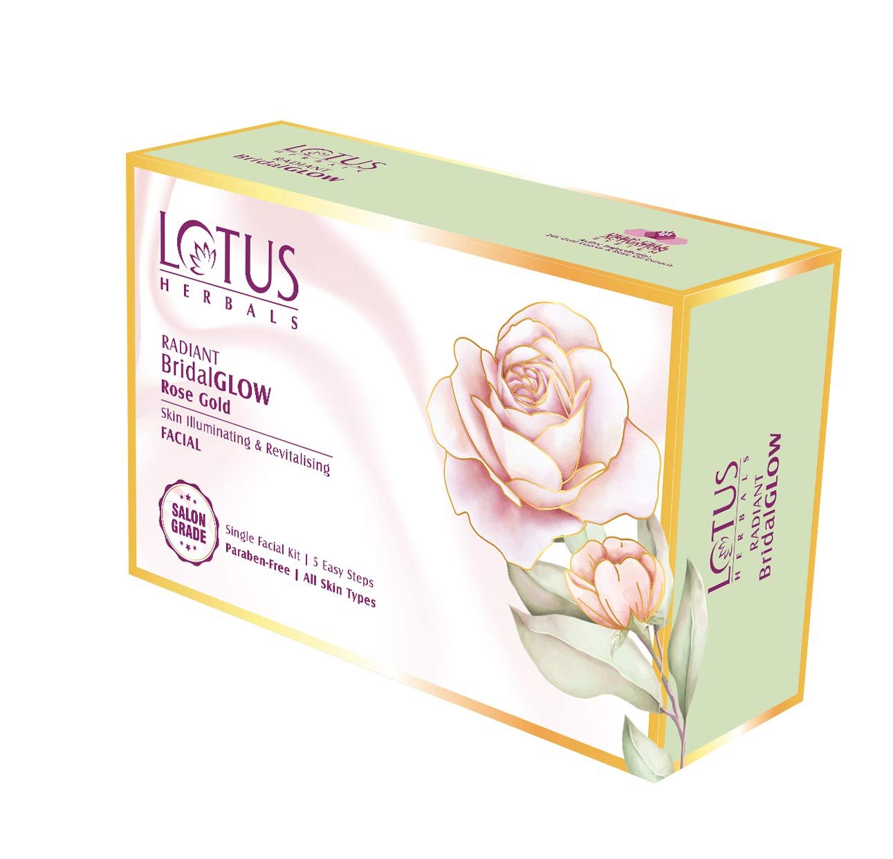 Lotus Herbals Radiant BridalGLOW Rose Gold Skin Illuminating Facial Kit 57g