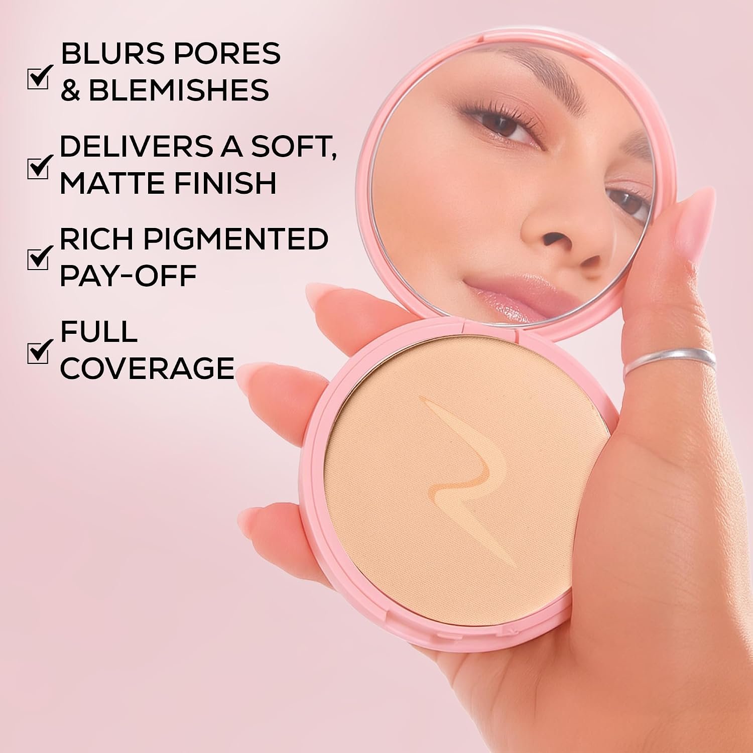RENEE Bollywood Filter Blurring Compact - Vanilla Haze | Pore Minimising, Matte Finish, Full Coverage, Rich Pay-off | Blurs Pores & Blemishes | 9g thumbnail
