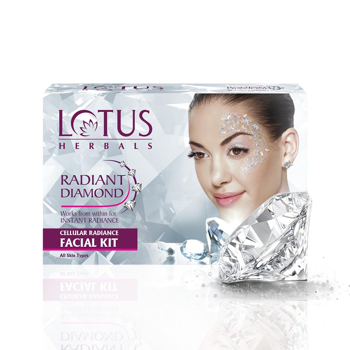 Lotus Herbals Radiant Diamond Cellular Radiance 4 In 1 Facial Kit 4x37g thumbnail