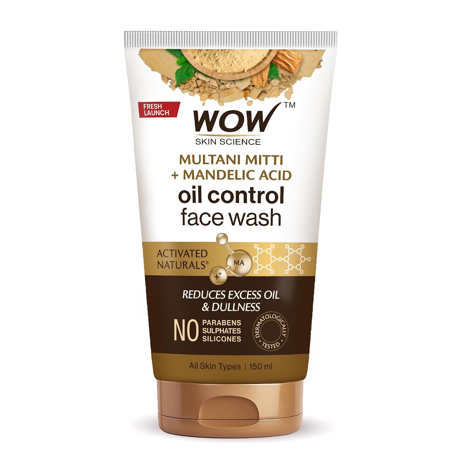 WOW Skin Science Purifying Multani Mitti Face Wash for All Skin Types | Controls Excess Oil | Brightens & Purifies Skin | Face Wash for Women & Men | Paraben Free | (150ml) thumbnail
