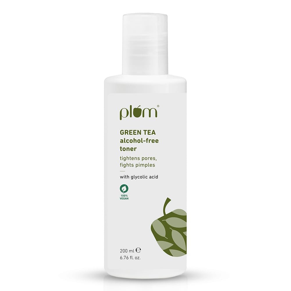 Plum Green Tea Face Toner For Oily, Acne-Prone Skin | With Glycolic Acid | Alcohol-Free | Fights Pimples | Tightens Pores | Controls Oil | Gently Exfoliates Dead Skin Cells | Women & Men | 2
