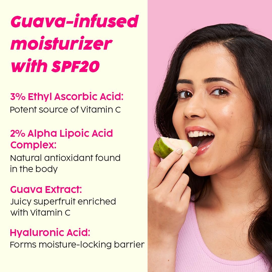 The Plant Fix Plix Guava Glow Smoothie Moisturizer For Brighter Skin (50G) | With Vitamin C & Ala | Face Cream For Even-Tone Skin, Promotes Hydration | For Men & Women thumbnail