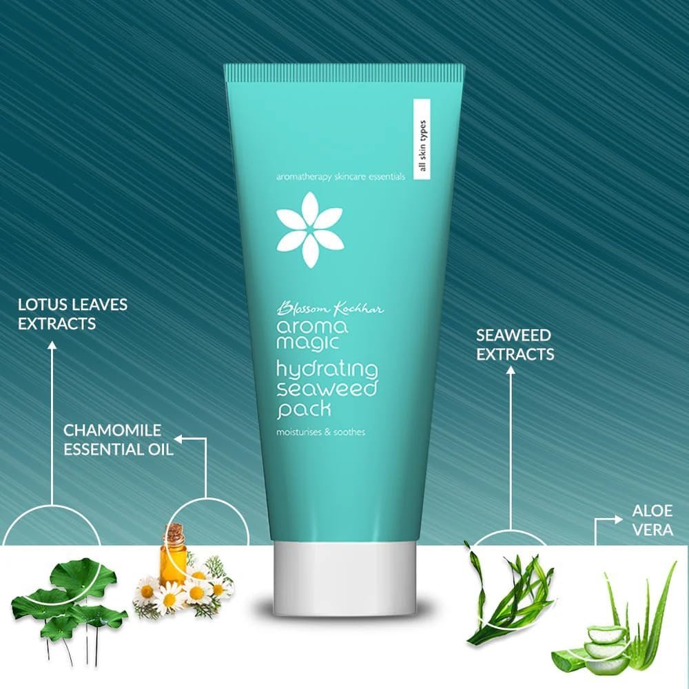 Aroma Magic Hydrating Seaweed Multi-use Face Pack| with lotus leaf, Vitamin C & E | For Instant Hydration| | Detoxify, Oxygenate & Delay Signs of Aging |for Men & Women |All Skin Types|100gm thumbnail
