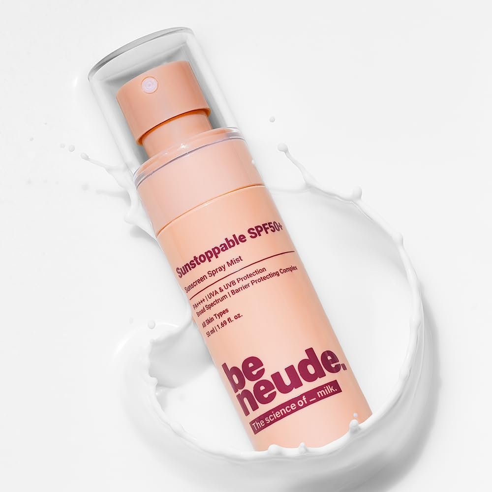 Be Neude Sunstoppable Sweat-Proof Spray Face Sunscreen 50ml, In-Vivo Tested SPF 50+ PA++++ Powered by 3 Gen Filters, No White Cast for Oily & Sensitive to Normal Skin thumbnail